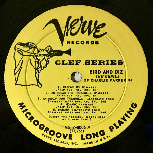 Bird (28) And Diz* : Bird And Diz (LP, Album, Mono, RE, Yel)