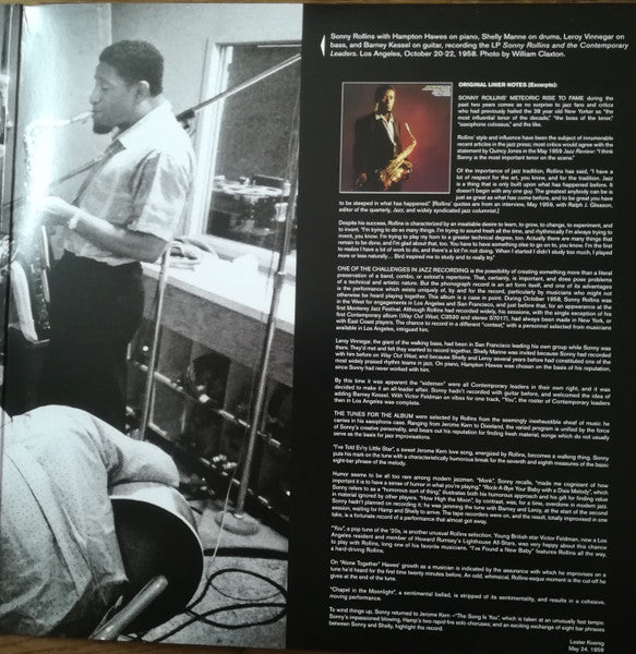 Sonny Rollins : Sonny Rollins And The Contemporary Leaders (LP, Album, RE, Gat)