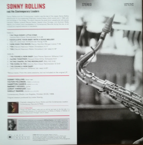Sonny Rollins : Sonny Rollins And The Contemporary Leaders (LP, Album, RE, Gat)