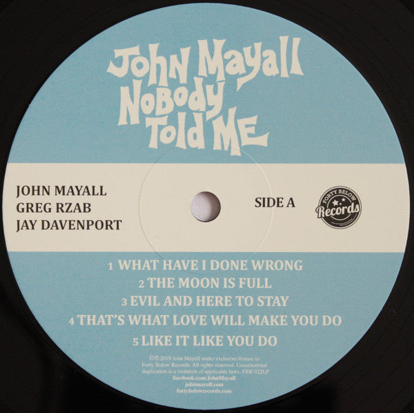 John Mayall : Nobody Told Me (LP, Album)