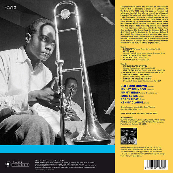 Clifford Brown & J.J. Johnson : Get Happy (LP, Album, Ltd, RE, 180)