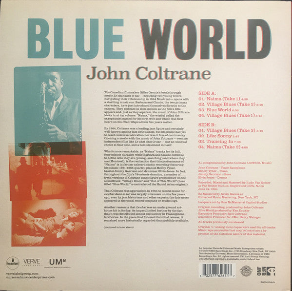 John Coltrane : Blue World (LP, Album, Mono, RM, 150)