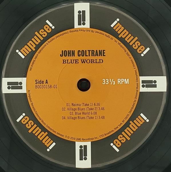 John Coltrane : Blue World (LP, Album, Mono, RM, 150)