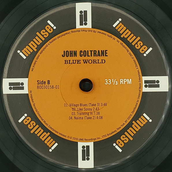John Coltrane : Blue World (LP, Album, Mono, RM, 150)