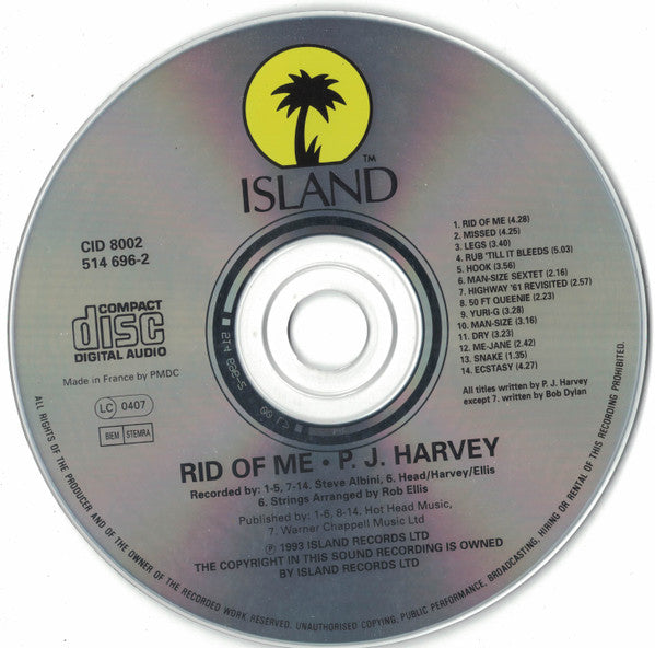 PJ Harvey : Rid Of Me (CD, Album)