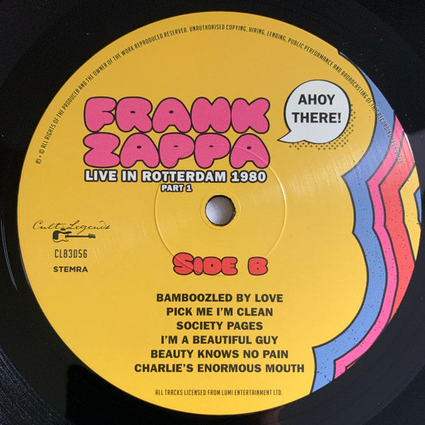 Frank Zappa : Ahoy There! Live In Rotterdam 1980 (Part 1) (LP, RE, Unofficial, 180)