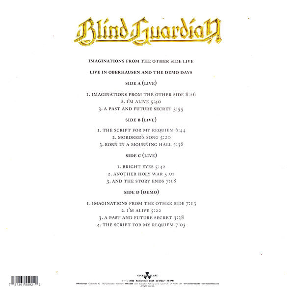 Blind Guardian : Imaginations From The Other Side Live (2xLP, Album)