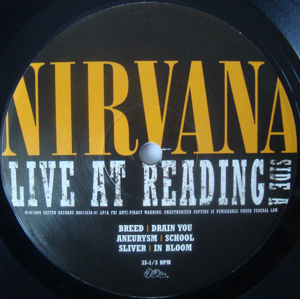 Nirvana : Live At Reading (2xLP, Album, Gat)