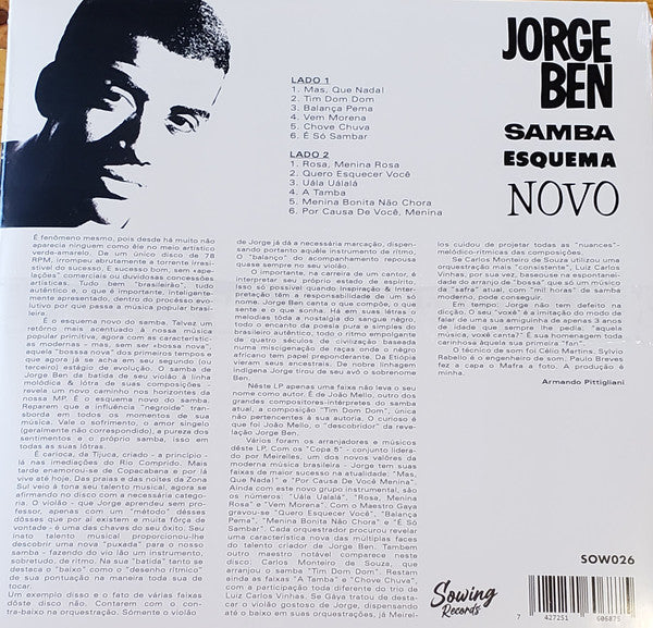 Jorge Ben : Samba Esquema Novo (LP, Album, Ltd, RE, Cle)