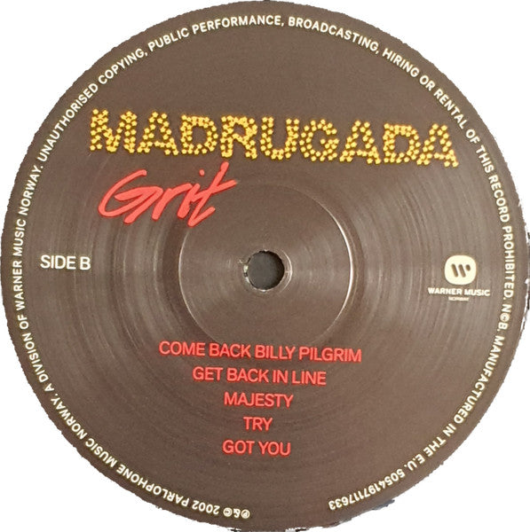 Madrugada : Grit (LP, Album, RE)
