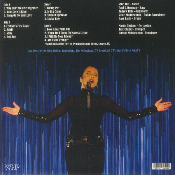 Sade : Live 1984-09-21 Ahoy Hallen, Rotterdam (2xLP, Unofficial)