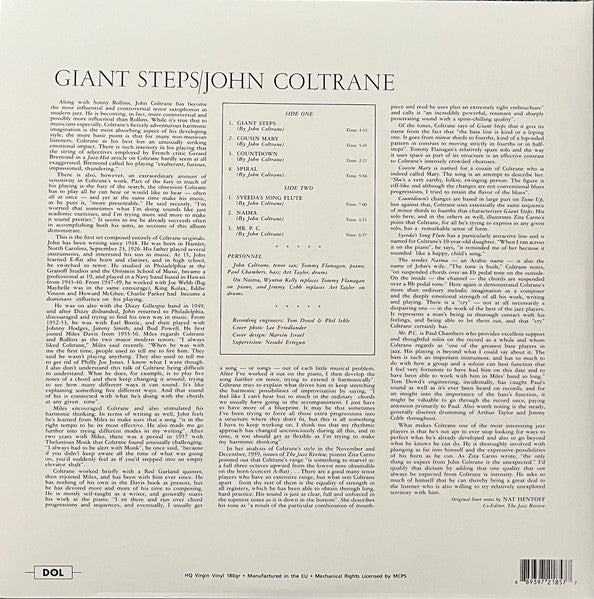 John Coltrane : Giant Steps (LP, Album, RE, 180)