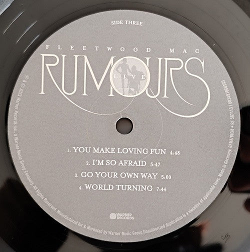 Fleetwood Mac : Rumours Live (2xLP, Album, Opt)