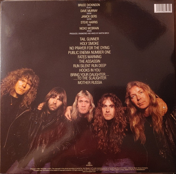 Iron Maiden : No Prayer For The Dying (LP, Album, RE, RM)