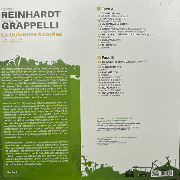 Django Reinhardt, Stéphane Grappelli : Le Quintette À Cordes 1946-1947 - La Marsellaise (LP, RM)