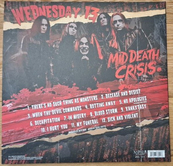 Wednesday 13 : Mid Death Crisis (LP, Album, Dlx, Ltd, Die)