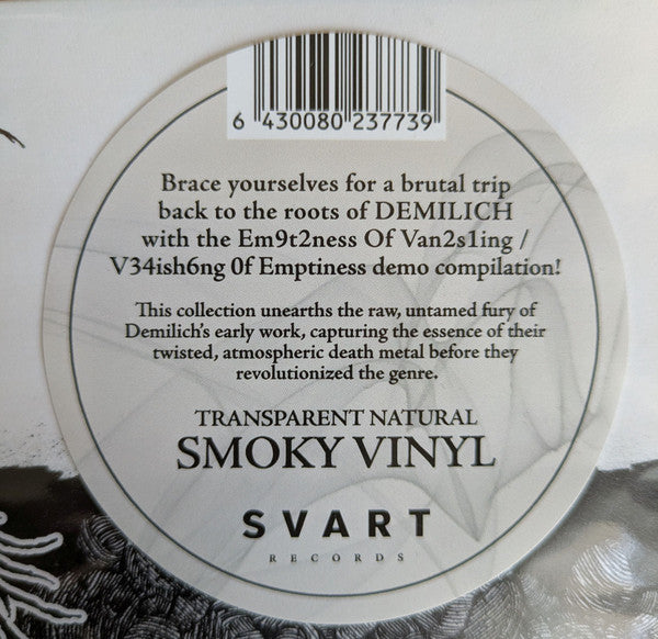 Demilich : Em9t2ness Of Van2s1ing / V34ish6ng 0f Emptiness (2xLP, Comp, RP, Cle)