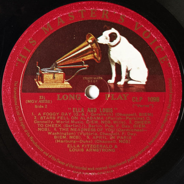 Ella Fitzgerald & Louis Armstrong : Ella And Louis (LP, Album, Mono)