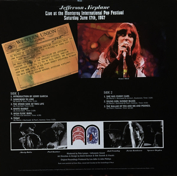 Jefferson Airplane - Jefferson Airplane Live At the Monterey International Pop Festival (RSD)