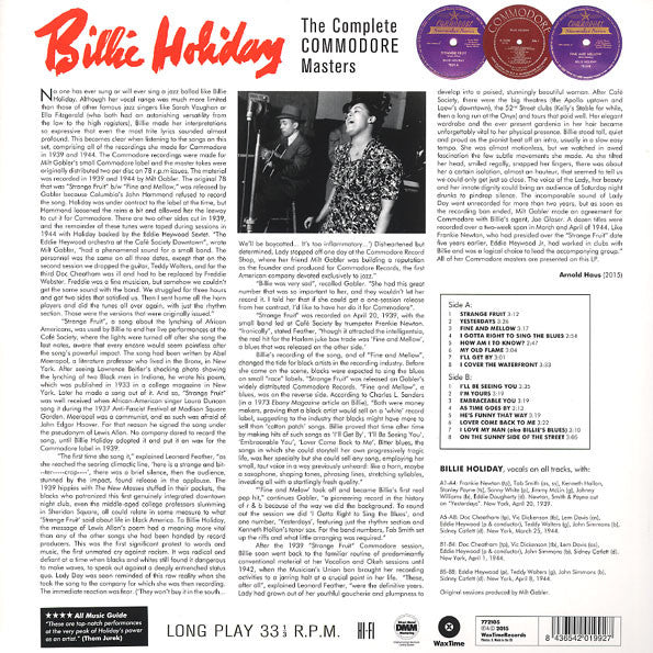 Billie Holiday : The Complete Commodore Masters (LP, Comp)