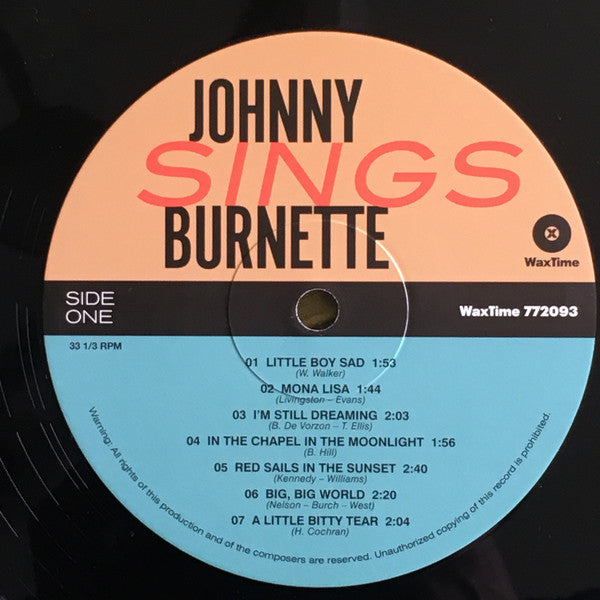 Johnny Burnette : Sings (LP, Album, Ltd, RE, 180)