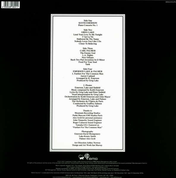 Emerson, Lake & Palmer : Works (Volume 1) (2xLP, Album, RE, RM, Tri)