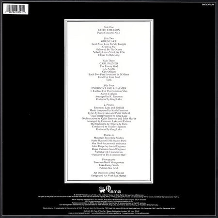 Emerson, Lake & Palmer : Works (Volume 1) (2xLP, Album, RE, RM, Tri)
