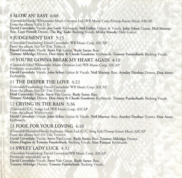 Whitesnake : Greatest Hits (CD, Comp)