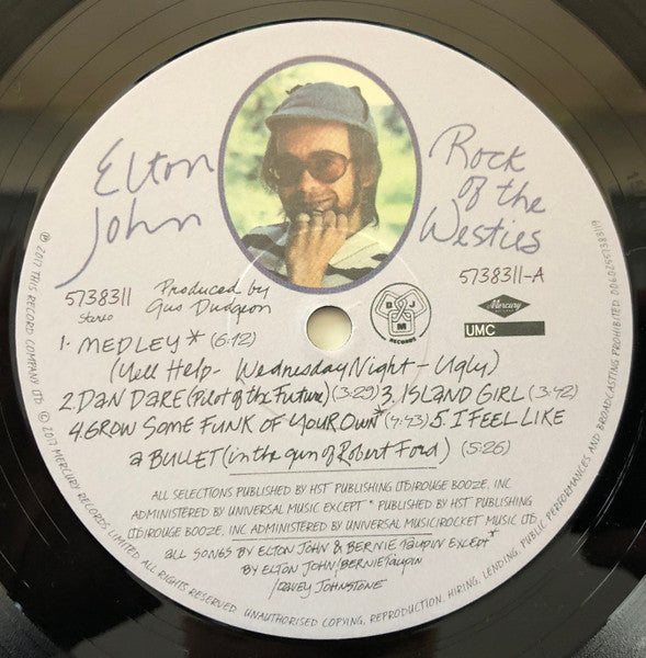 Elton John : Rock Of The Westies (LP, Album, RE, RM)