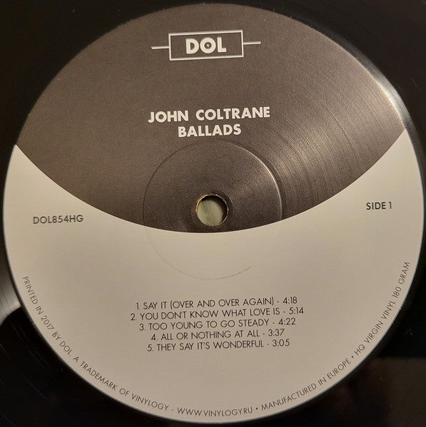 John Coltrane Quartet* : Ballads (LP, Album, RE, 180)