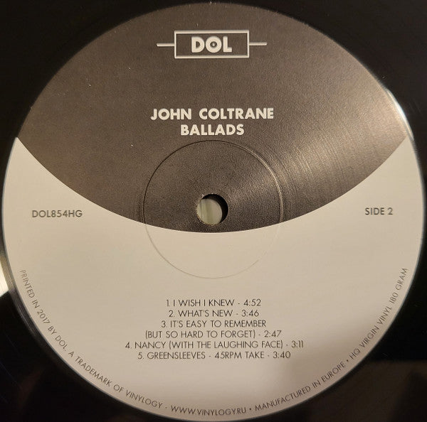 John Coltrane Quartet* : Ballads (LP, Album, RE, 180)