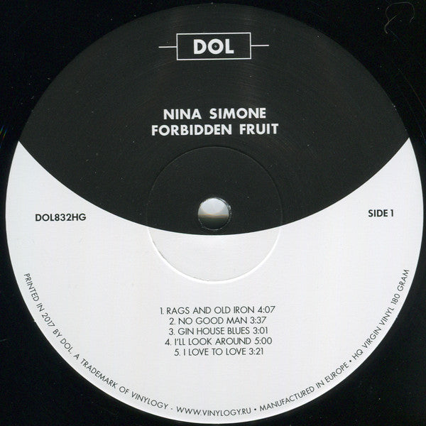 Nina Simone : Forbidden Fruit (LP, Album, RE, 180)
