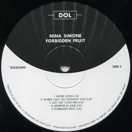 Nina Simone : Forbidden Fruit (LP, Album, RE, 180)