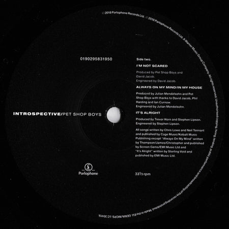 Pet Shop Boys : Introspective (LP, Album, RE, RM, 180)