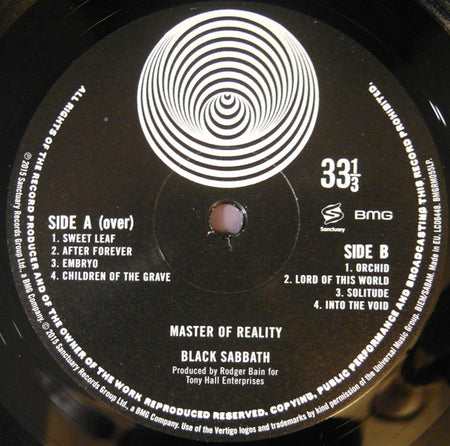 Black Sabbath : Master Of Reality (LP, Album, RE, Emb)