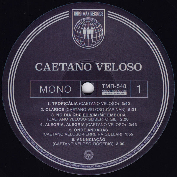 Caetano Veloso : Caetano Veloso (LP, Album, Mono, RE, RM, 180)