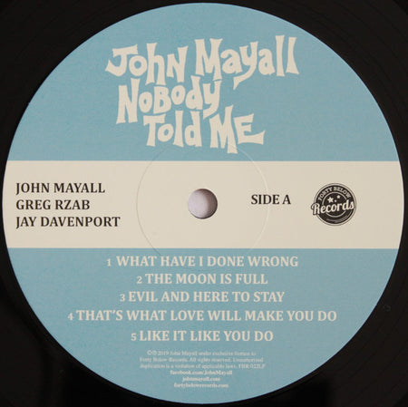 John Mayall : Nobody Told Me (LP, Album)
