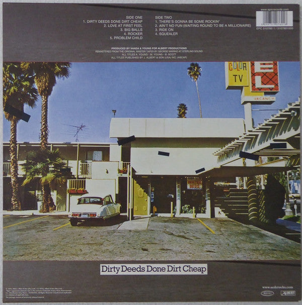 AC/DC : Dirty Deeds Done Dirt Cheap (LP, Album, RE, RM, 180)