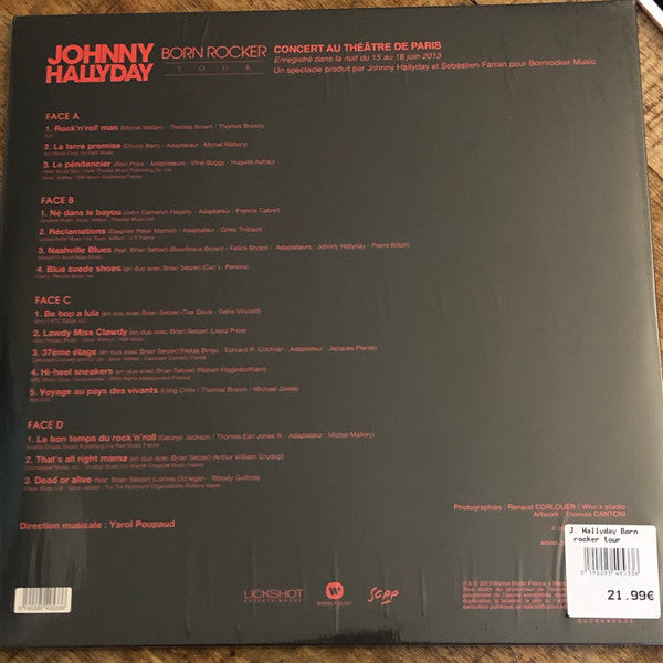 Johnny Hallyday : Born Rocker Tour - Concert Au Théâtre De Paris (2xLP, Album, Ltd, RE, Red)