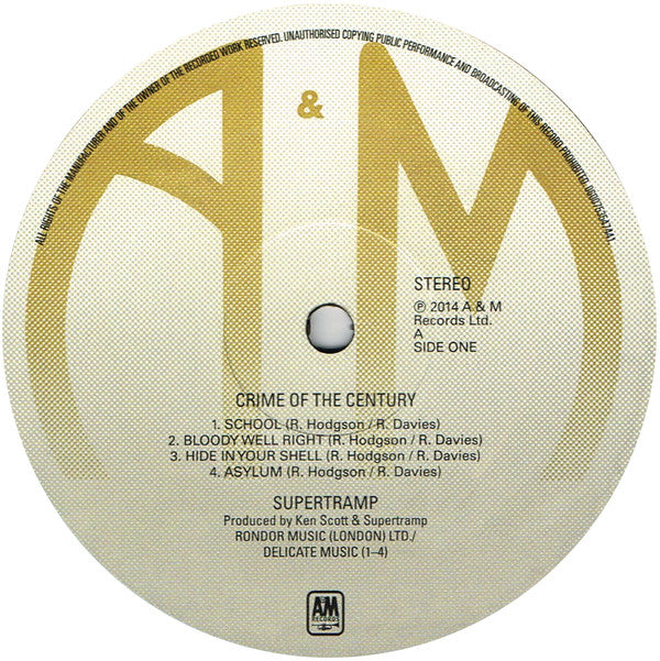 Supertramp : Crime Of The Century (LP, Album, RE, RP, 180)