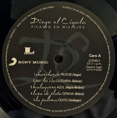 Diego "El Cigala" : Picasso En Mis Ojos (LP, Album, RE, Gat)