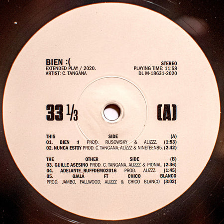 C. Tangana : Bien:( (12", EP, RSD)