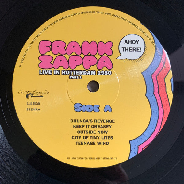 Frank Zappa : Ahoy There! Live In Rotterdam 1980 (Part 1) (LP, RE, Unofficial, 180)