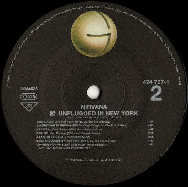 Nirvana : MTV Unplugged In New York (LP, Album, RE)