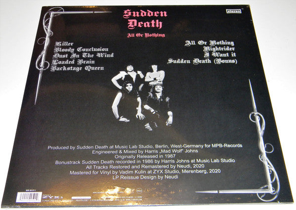 Sudden Death (9) : All Or Nothing (LP, Album, RE)
