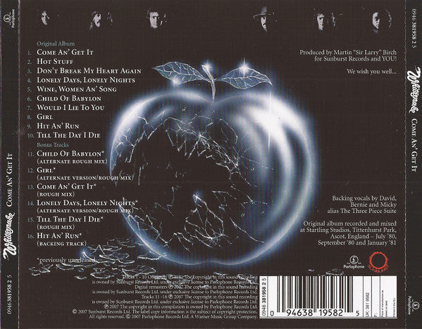 Whitesnake : Come An' Get It (CD, Album, RE, RM)