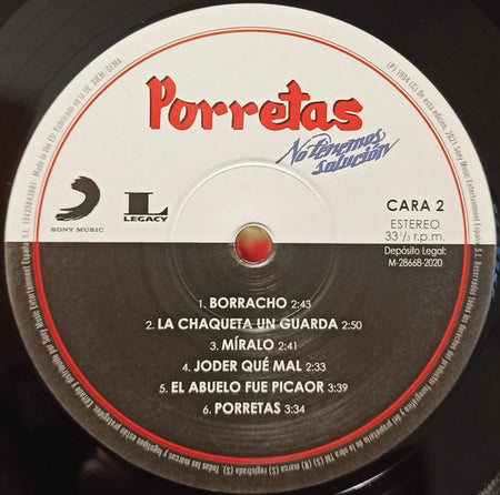 Porretas : No Tenemos Solución (LP, Album, RE)