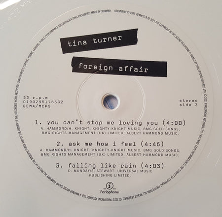 Tina Turner : Foreign Affair (2xLP, Album, RE, RM, Whi)
