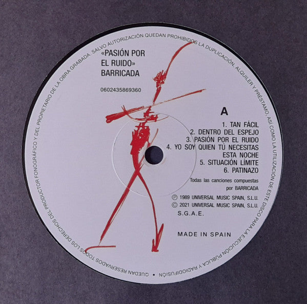 Barricada : Pasión Por El Ruido (LP, Album, RE)
