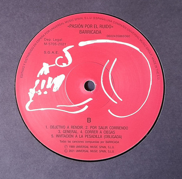 Barricada : Pasión Por El Ruido (LP, Album, RE)